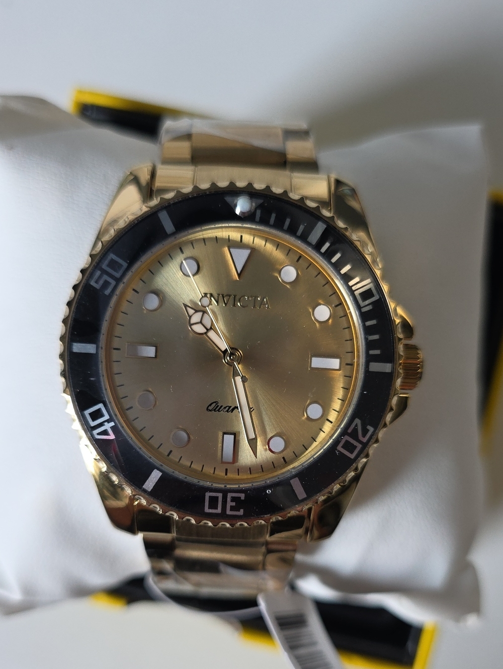 322. Invicta Pro Diver Vitreos Men's Watch - 42mm, Gold (69396)